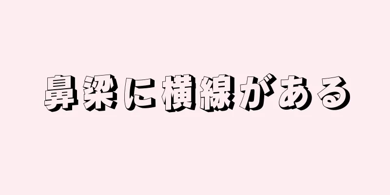 鼻梁に横線がある