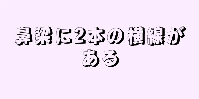 鼻梁に2本の横線がある