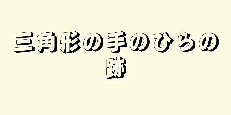 三角形の手のひらの跡