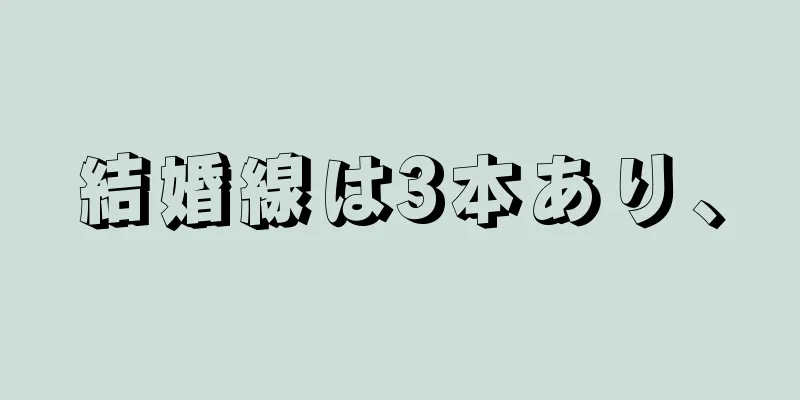 結婚線は3本あり、