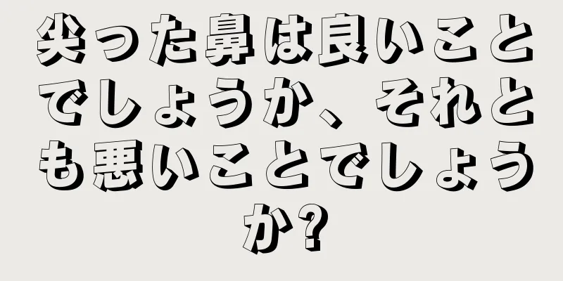 尖った鼻は良いことでしょうか、それとも悪いことでしょうか?