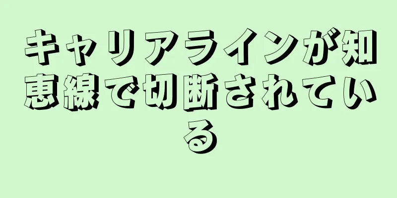 キャリアラインが知恵線で切断されている