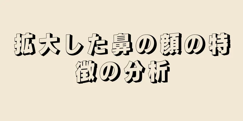 拡大した鼻の顔の特徴の分析