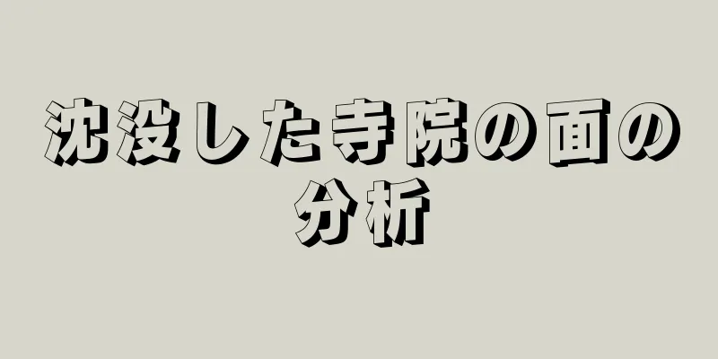 沈没した寺院の面の分析