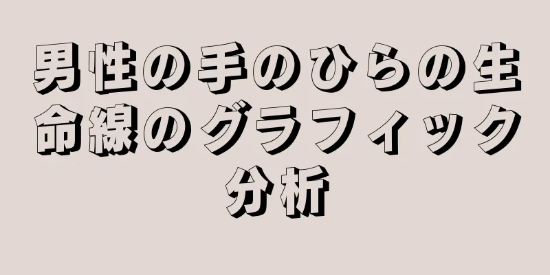 男性の手のひらの生命線のグラフィック分析