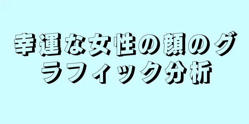 幸運な女性の顔のグラフィック分析