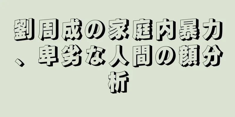 劉周成の家庭内暴力、卑劣な人間の顔分析