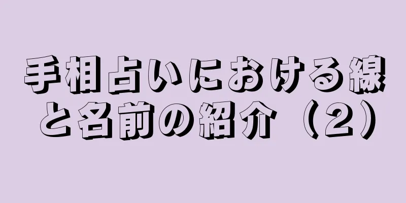 手相占いにおける線と名前の紹介（２）